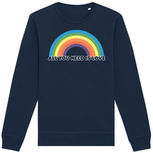 Load image into Gallery viewer, All You Need is Love Navy Adult Sweatshirt