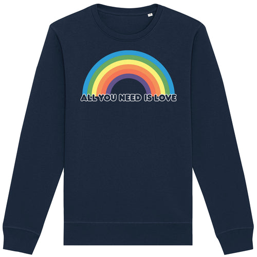 All You Need is Love Navy Adult Sweatshirt