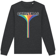 Load image into Gallery viewer, Christmas Rainbow Charcoal Adult Sweatshirt
