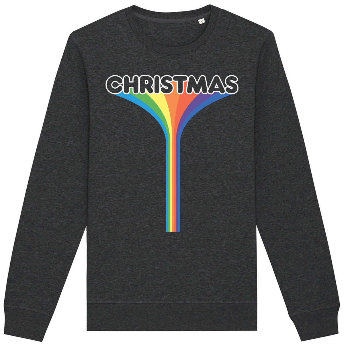 Christmas Rainbow Charcoal Adult Sweatshirt