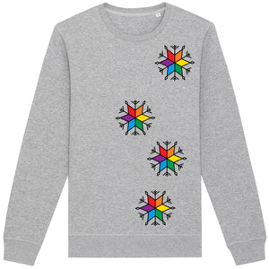 Christmas Rainbow Snowflakes Adult Sweatshirt