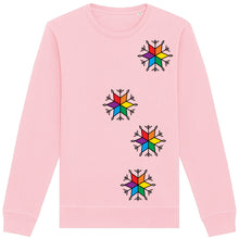 Load image into Gallery viewer, Christmas Rainbow Snowflakes Adult Sweatshirt