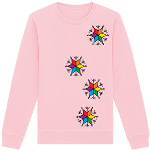 Christmas Rainbow Snowflakes Adult Sweatshirt