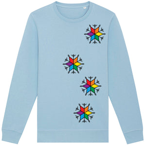 Christmas Rainbow Snowflakes Adult Sweatshirt