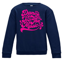 Load image into Gallery viewer, Dance To The Music Curly Script Kids Sweatshirt