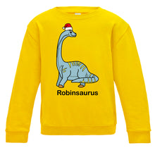 Load image into Gallery viewer, Personalised Diplodocus Kids Sweatshirt