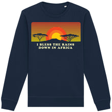 Load image into Gallery viewer, I Bless The Rains Navy Adult Sweatshirt