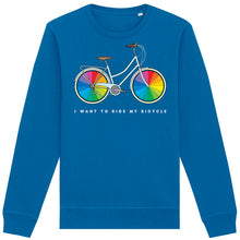 Load image into Gallery viewer, I Want To Ride My Bicycle Adult Sweatshirt