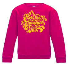 Load image into Gallery viewer, Let The Sunshine In Curly Script Kids Sweatshirt