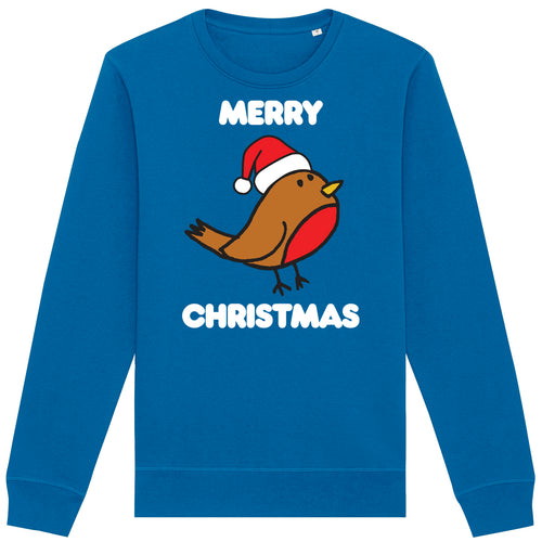 Merry Christmas Robin Adult Sweatshirt