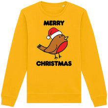Load image into Gallery viewer, Merry Christmas Robin Adult Sweatshirt