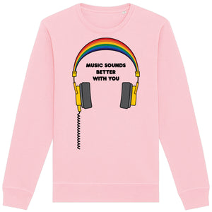 Music Sounds Better Adult Sweatshirt