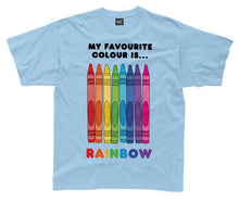 Load image into Gallery viewer, Rainbow Crayons Favourite Colour is Rainbow Kids T-Shirt