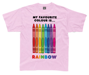 Rainbow Crayons Favourite Colour is Rainbow Kids T-Shirt