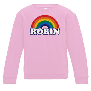 Personalised Rainbow Kids Sweatshirt