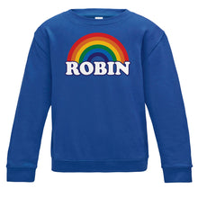 Load image into Gallery viewer, Personalised Rainbow Kids Sweatshirt