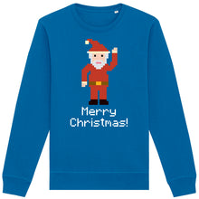 Load image into Gallery viewer, Pixelated Santa Christmas Adult Sweatshirt