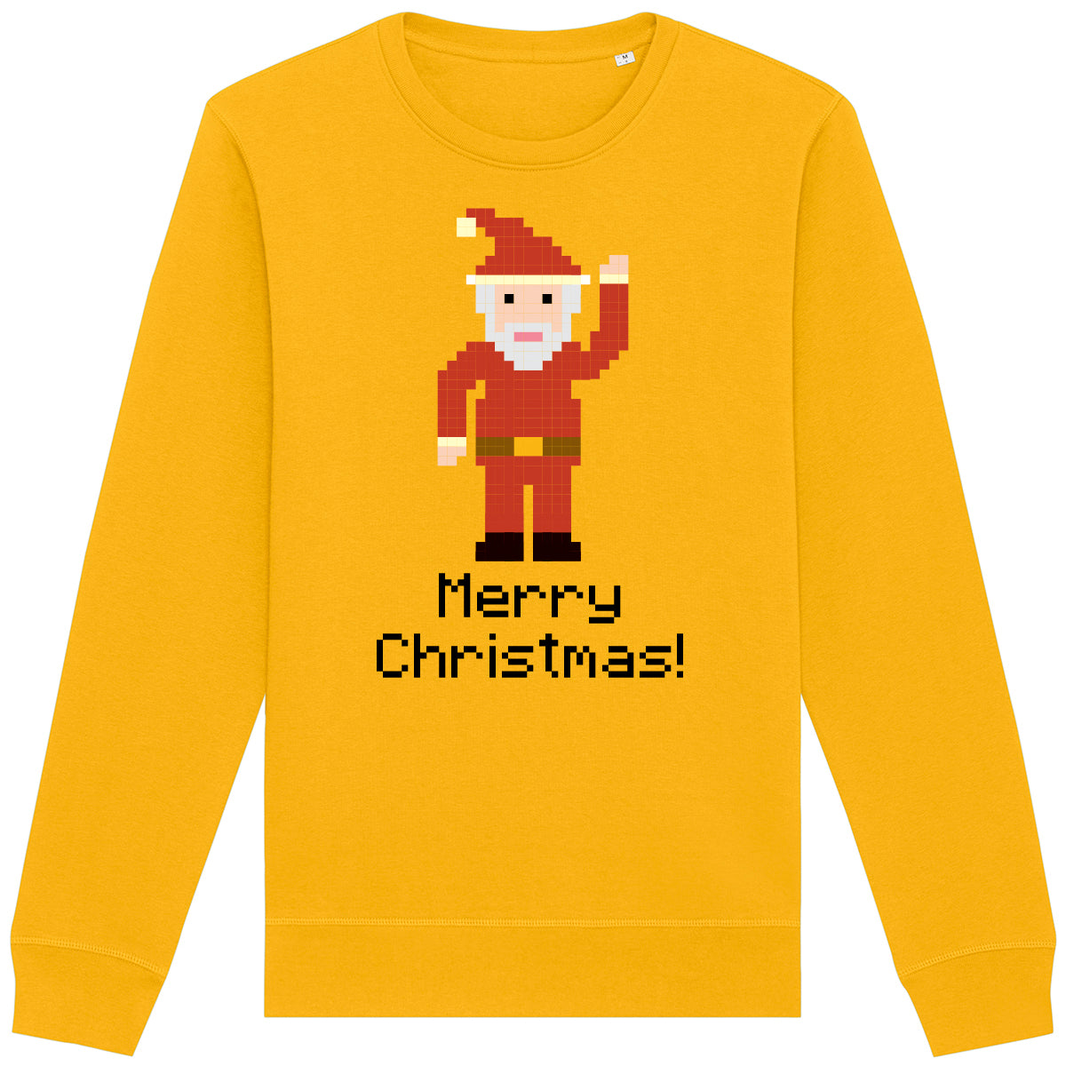 Pixelated Santa Christmas Adult Sweatshirt