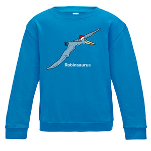 Personalised Christmas Pterodactyl Kids Sweatshirt