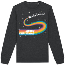 Load image into Gallery viewer, Glow in The Dark Merry Christmas Father Christmas Adult Sweatshirt