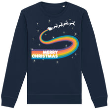 Load image into Gallery viewer, Glow in The Dark Merry Christmas Father Christmas Adult Sweatshirt