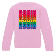 Load image into Gallery viewer, Personalised Sesame Street Rainbow Kids Sweatshirt available in a range of colours