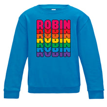 Load image into Gallery viewer, Personalised Sesame Street Rainbow Kids Sweatshirt available in a range of colours