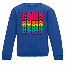 Load image into Gallery viewer, Personalised Sesame Street Rainbow Kids Sweatshirt available in a range of colours