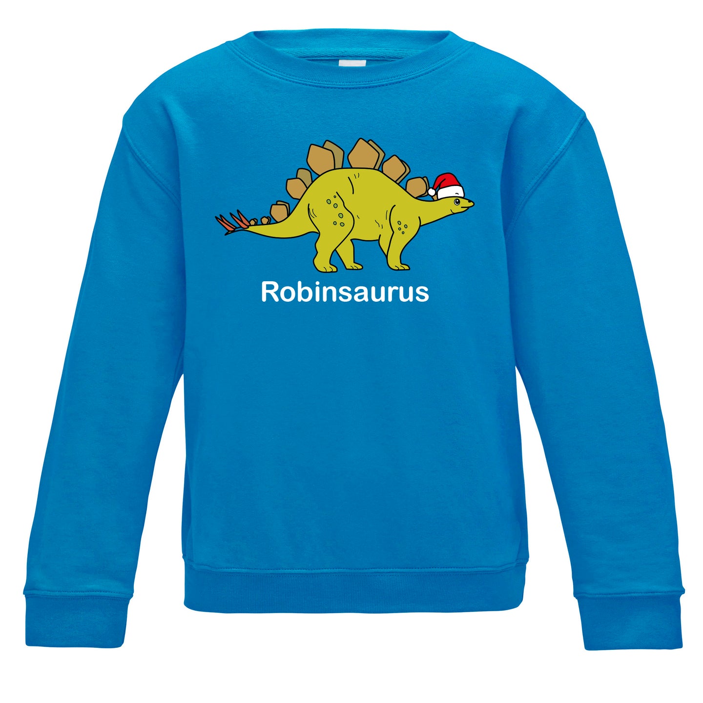 Personalised Christmas Stegosaurus Kids Sweatshirt