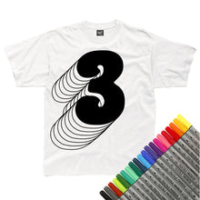 Load image into Gallery viewer, Three Drop Shadow Colour In T-Shirt (fabric pens optional)