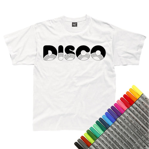 DISCO rainbow Colour In T-Shirt (fabric pens optional)