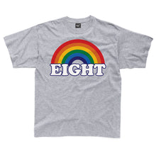 Load image into Gallery viewer, EIGHT retro rainbow kids t-shirt