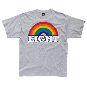 EIGHT retro rainbow kids t-shirt