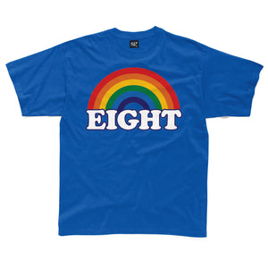 EIGHT retro rainbow kids t-shirt