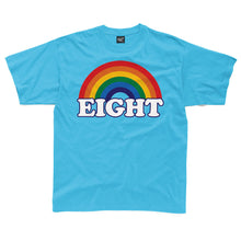 Load image into Gallery viewer, EIGHT retro rainbow kids t-shirt