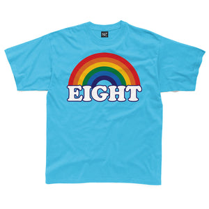 EIGHT retro rainbow kids t-shirt