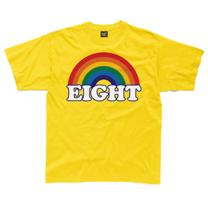 EIGHT retro rainbow kids t-shirt