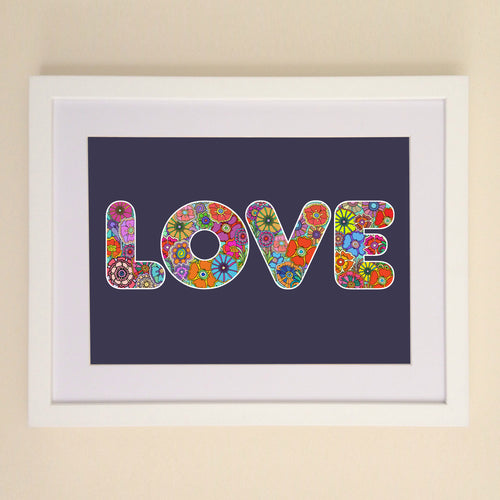 Psychedelic LOVE A4, A3 or 50cm x 70cm print