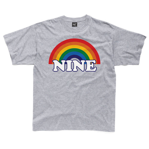 NINE retro rainbow kids t-shirt