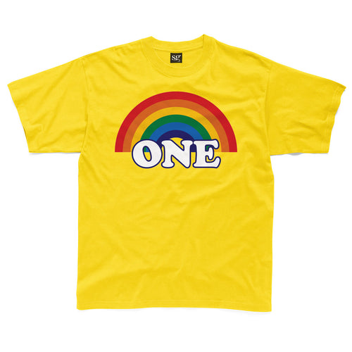 ONE retro rainbow kids t-shirt