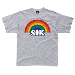 SIX retro rainbow kids t-shirt