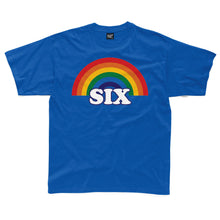 Load image into Gallery viewer, SIX retro rainbow kids t-shirt