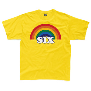 SIX retro rainbow kids t-shirt