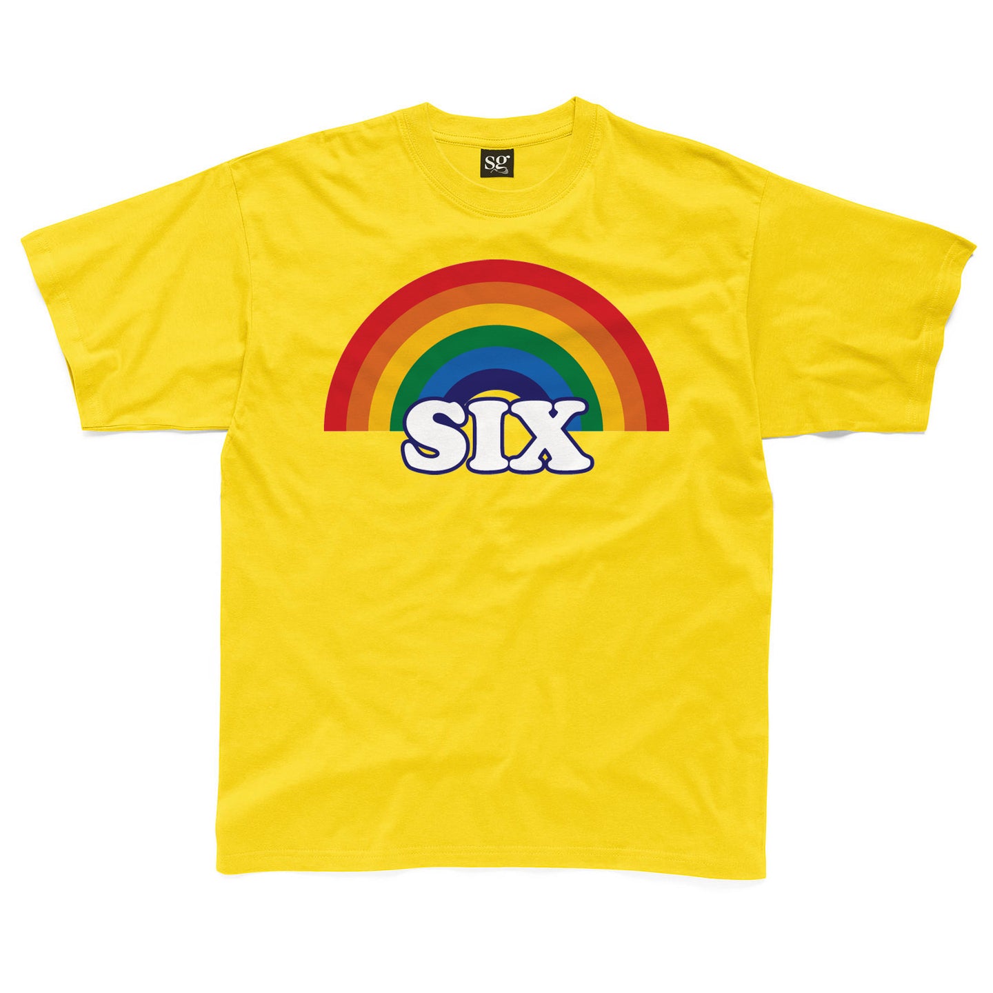 SIX retro rainbow kids t-shirt