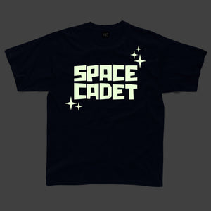 Space Cadet Navy Kids T-Shirt glow in the dark