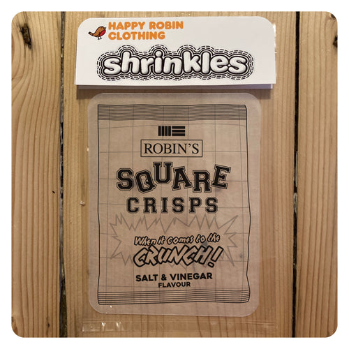 Personalised Retro Squares Crisps shrinkle