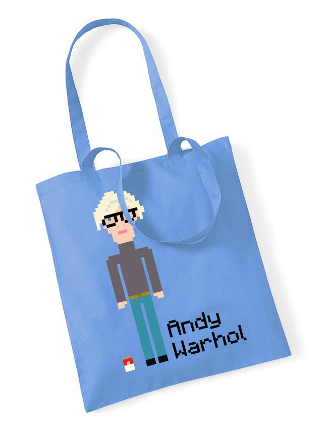 Pixelated Andy Warhol Tote Bag