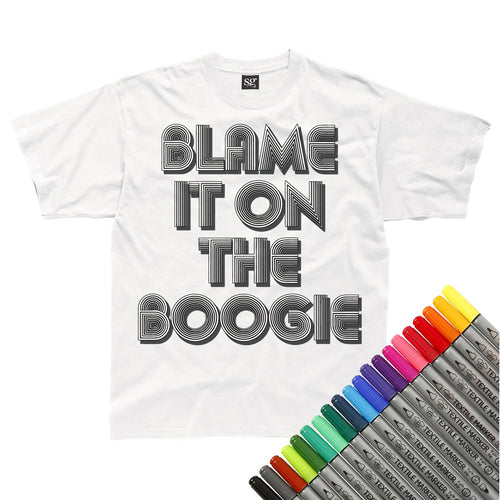 Blame It On The Boogie Colour In T-Shirt (fabric pens optional)