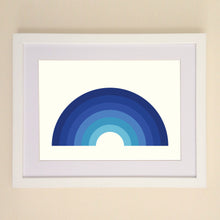 Load image into Gallery viewer, Blue Rainbow A4, A3 or 50cm x 70cm print