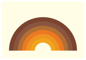 Brown Rainbow A4, A3 or 50cm x 70cm print